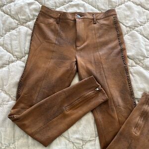 Free People size 4 studded faux-suede skinny pants
